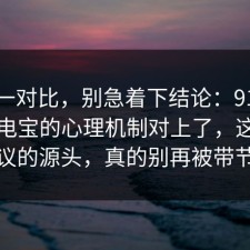 数据一对比，别急着下结论：91爆料网充电宝的心理机制对上了，这才是争议的源头，真的别再被带节奏