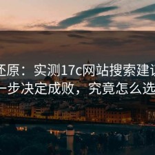 现场还原：实测17c网站搜索建议：这一步决定成败，究竟怎么选？