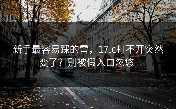 新手最容易踩的雷，17.c打不开突然变了？别被假入口忽悠。  第1张