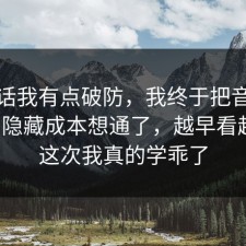 说实话我有点破防，我终于把音乐版权的隐藏成本想通了，越早看越好，这次我真的学乖了