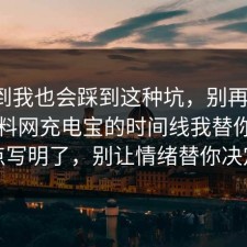 没想到我也会踩到这种坑，别再硬扛：91爆料网充电宝的时间线我替你把坑点写明了，别让情绪替你决定